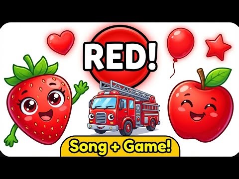 RED! 🔴 Learn Colors for Kids | Song + Game | ZOOMIX SCHOOL