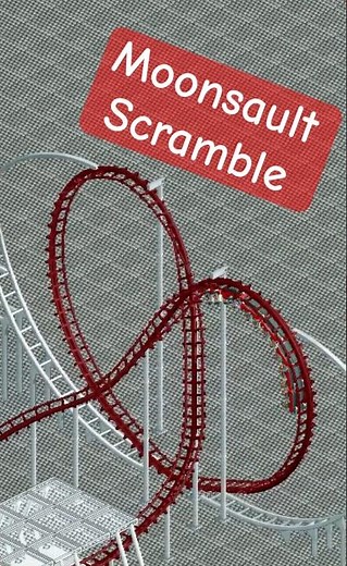 Moonsault Scramble - boomerang coaster with pretzel knot in #rollercoastertycoon