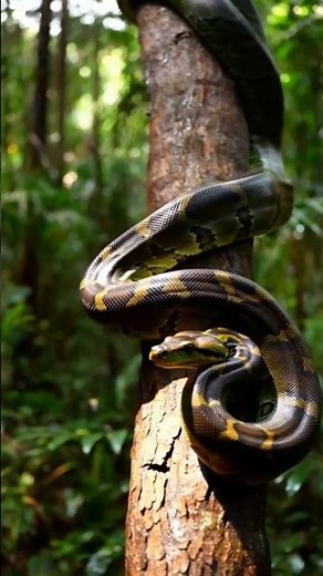 Giant Anaconda Coils: The Jungle’s Silent Predator