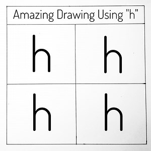 68K views · 1.3K reactions | 4 Amazing Drawing Using "h" 殺 Easy Drawing For kids ❤️ #rongpencil #drawing #draw #art #artist #kidsdrawing #pencil #pencilsketch #easydrawing #alphabets #letterdrawing #drawing_using_h #cutedrawig #amazingdrawing #viral #artwork | Rong Pencil | Facebook