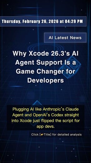 🧐👉 Why Xcode 26.3’s AI Agent Support Is a Game Changer for Developers #QixNewsAI