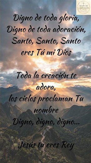 Digno de toda gloria #ecosdeadoración #Dios #alabanza