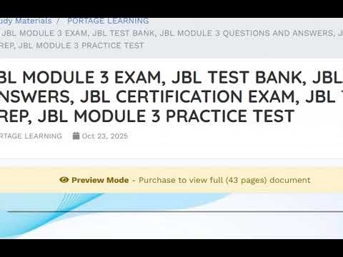 JBL Module 3 Exam 2026 | Real Questions & Answers | Full Practice Test + Certification Prep 🚀🔥