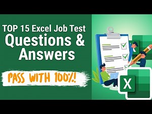 How to Pass Excel Job Test: Top 15 Excel Job Test Questions And Answers