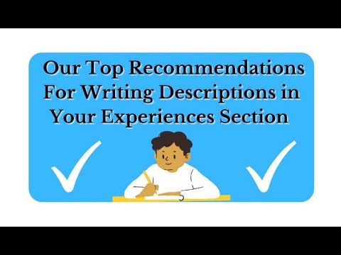 Our Top Recommendations For Writing Descriptions in Your Experiences Section in PTCAS