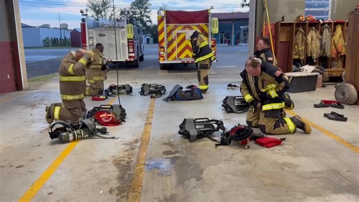 PRACTICE MAKES PERFECT! Quitman Volunteer Fire and Rescue firefighters practicing the 2 minute drill in order to be suited up and ready to fight a fire. Proud of these guys!!! We have a members that are trained and willing to fight fires. Thanks to📸: Ms. Verlynn Robinson | Clarke County Hot Topics