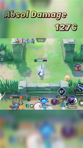 Absol Pokémon Damage 😯 | Pokémon Unite | #pokémonunite #shorts #xgaming