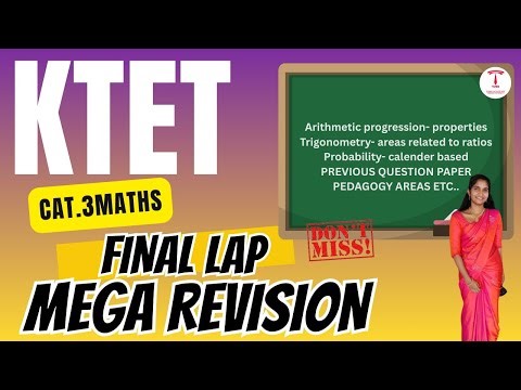 RAPID REVISION K3 MATHS|KTET CATEGORY 3 MATHS