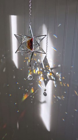 3D Beveled Star Stained Glass Suncatcher - Etsy