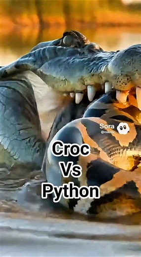 Crocodile vs Python — Rare Predator Battle Caught in India (2014)
