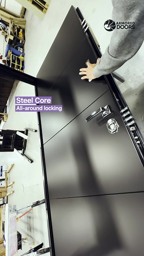 Biometric security built into armored steel. Factory-tested. Precision finished in deep black. #DoorDesign #EntrywayGoals #HomeEntrance #StylishDoors #DoorTok #ArmoredDoorsUSA