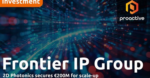 Frontier IP Group CEO on €211M boost for 2D Photonics