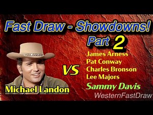 Michael Landon vs Western Legends | Fast Draw Showdowns! Part 2 (Slow Motion & Real Speed)