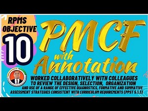 PMCF with ANNOTATIONS as MOVs for RPMS Objective 10