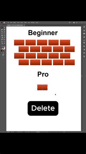 Adobe Illustrator 2026 – Pro Tips for Realistic Brick Wall Textures #illustratortutorial #shorts