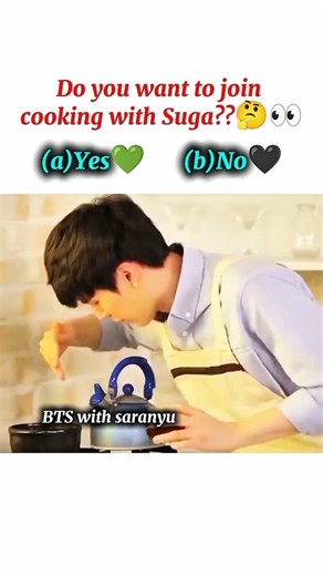 Do you want to join cooking with Suga? 🤔❤️ #bts #suga #v #jk #jimin #jin #jhope #rm #shorts