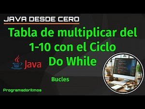 Ciclos o Bucles | Do While en JAVA | Tabla de multiplicar, ingresando solo un número del 1-10