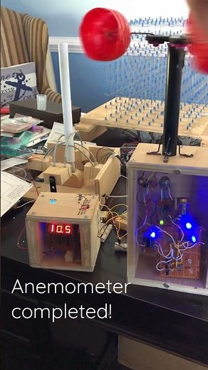 Diy Anemometer is completed and functional!