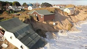 Erosion causes coastline to change