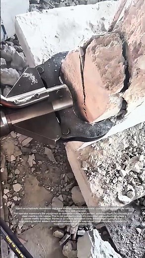 Heavy-Duty Demolition – Hydraulic Tool Dismantles Concrete Structure!