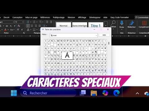 Utiliser CHARMAP pour insérer des caractères spéciaux sur Windows