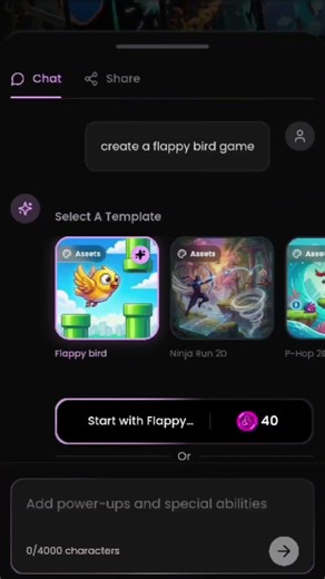 No Coding… And I Still Made a Game in 2 Minutes 🤯” get the link in bio #ai #unity