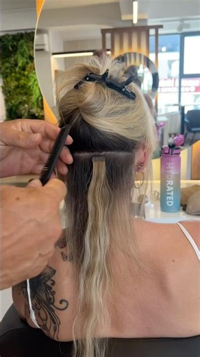 Tape-In Hair Extensions Application #hairextensions