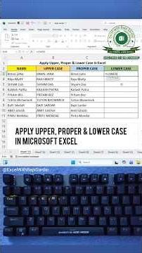 🔤 Master text formatting in Microsoft Excel with UPPER, PROPER, and LOWER functions!