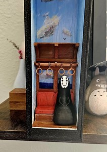 Book Nook, Studio Ghibli No-face - Etsy