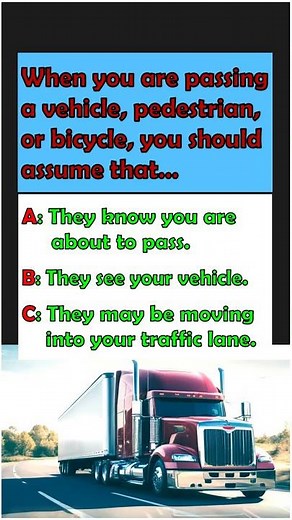 CDL Test Prep: "Passing Safely" #passing #safely #automobile #trucking #cdl #truckdriver #facts