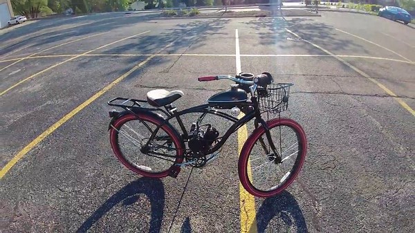 Final ride and I give it some gas! 41mph in luxury! Stock 66cc two stroke Nel Lusso AND SOME COPS!!