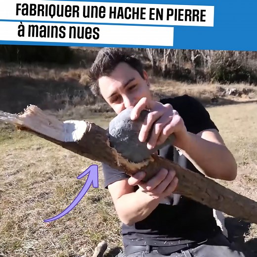 397K views · 1.6K reactions | Comment fabriquer une hache en pierre ? | Pi-Wan | Facebook