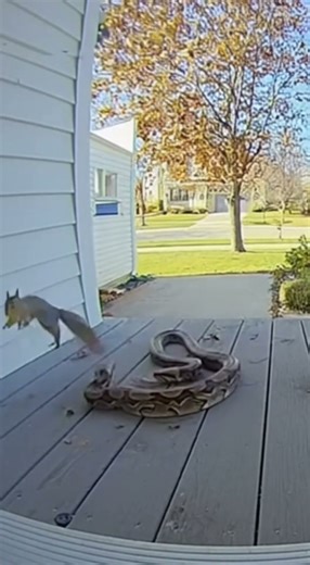 🐍 It almost didn’t make it… #cat #minicamera #funny #animals