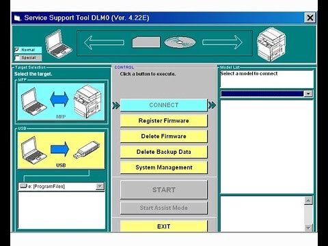 Canon service support tool