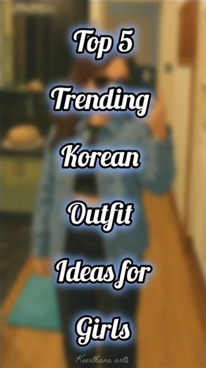 Top 5 trending korean outfit ideas for girls💜✨#koreanfashion#college#girlsoutfitideas#viral#trending