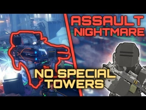 ASSAULT Mode NIGHTMARE Solo | No Special Towers | Tower Defense X | Roblox TDX