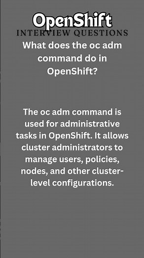 27 OpenShift Interview Quiz #kubernetes #Openshift