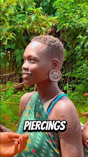 WHY AFRICAN PEOPLE GET A LARGER PIERCING?🤔#shorts