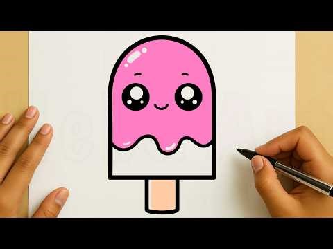 How To Draw a Cute ice cream Step by Step / Easy drawing / Easy Kawaii Drawing for Kids