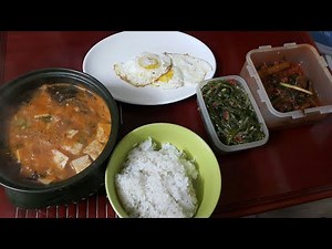 저녁 청국장 밥상에 혼밥가즈아~~