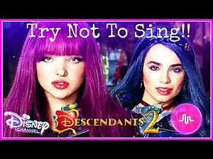 Disney Descendants 2 Musical.ly Challenge | Try Not To Sing Or Dance Descendants Musically