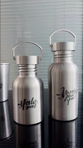 How to engrave stainless steel cup with black color using ComMarker B6 mopa laser?