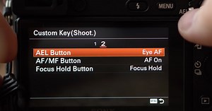 How to set Eye Tracking Autofocus on the a6300 and a7rII
