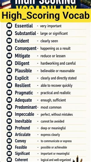 20 High-Scoring English Vocabulary Words | Speak English Like a Pro 📚🔥 #shorts