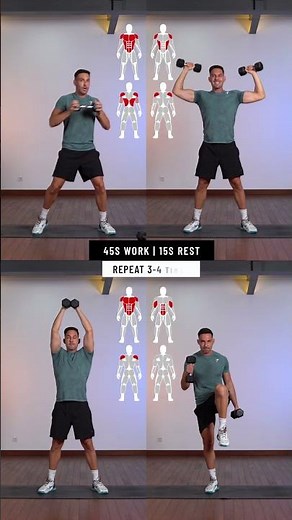 4 Standing Dumbbell Exercises for ARMS & ABS