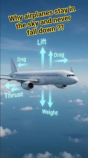 Why airplanes stay in the sky and never fall down #aeroplane #trending #physics