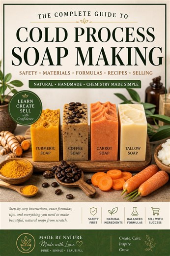 Cold Process Soap Making Ebook | Beginner Soap Recipes Guide | Turmeric Coffee Carrot Tallow Soap | DIY Natural Skincare | Soap Business Gui - Etsy