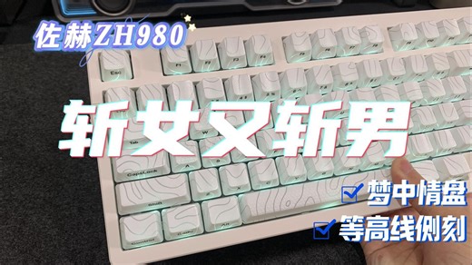 【送键盘】颜值与手感兼具？送女朋友的客制化机械键盘当然是佐赫ZH980