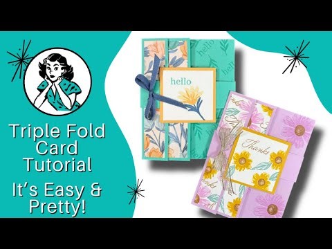 🔴 Triple Fold Card Tutorial: Pretty Florals and Sweet Blooms Make Awesome Cards