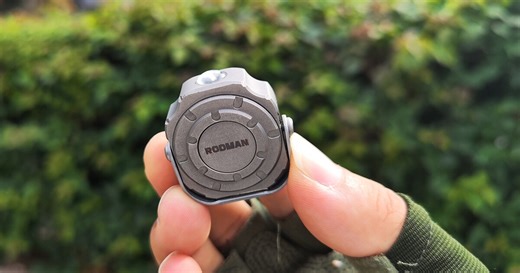 This rugged Titanium coin-sized flashlight boasts 300 lumens and can last a whole day